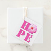 "Pink Dahlia Flower Photo HOPE Gift Label" Bedankjes Labels (In situ)