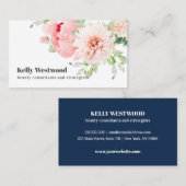 Pink Dahlia Flowers Beauty consultant strateeg Visitekaartje (Voorkant / Achterkant)