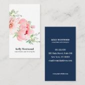 Pink Dahlia Flowers Beauty consultant strateeg Visitekaartje (Voorkant / Achterkant)