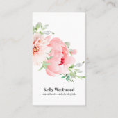 Pink Dahlia Flowers Beauty consultant strateeg Visitekaartje (Voorkant)