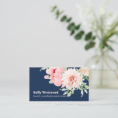 Pink Dahlia Flowers Beauty consultant strateeg Visitekaartje (Staand voorkant)