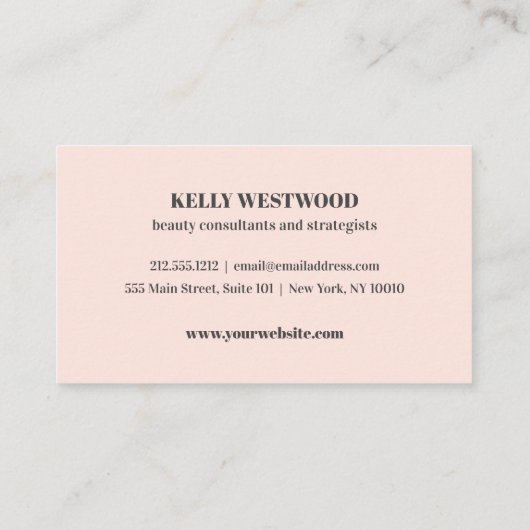 Pink Dahlia Flowers Beauty consultant strateeg Visitekaartje (Achterkant)