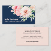 Pink Dahlia Flowers Beauty consultant strateeg Visitekaartje (Voorkant / Achterkant)