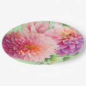 Pink Dahlia Flowers Papieren Bordje (Gekanteld)