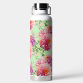 Pink Dahlia Flowers Waterfles (Achterkant)