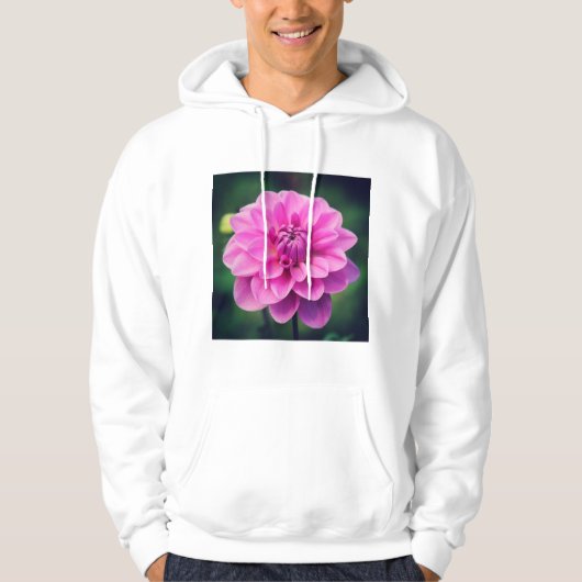 Pink Dahlia Hoodie (Voorkant)