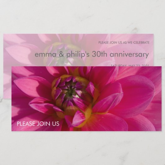 Pink Dahlia Kaart (Voorkant / Achterkant)