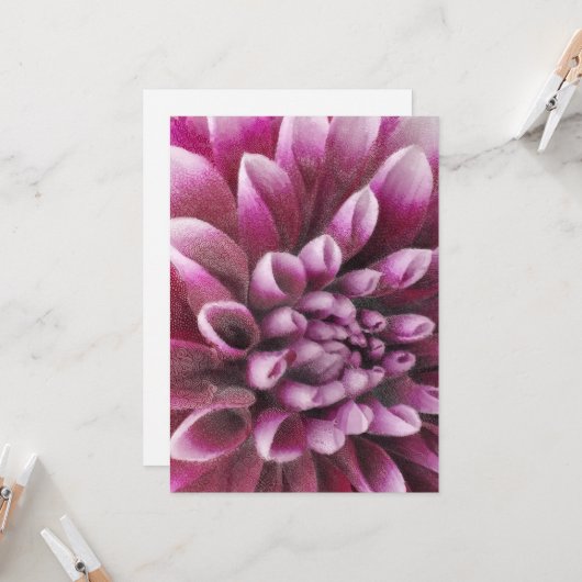 Pink Dahlia Kaart (Voorkant / Achterkant in situ)