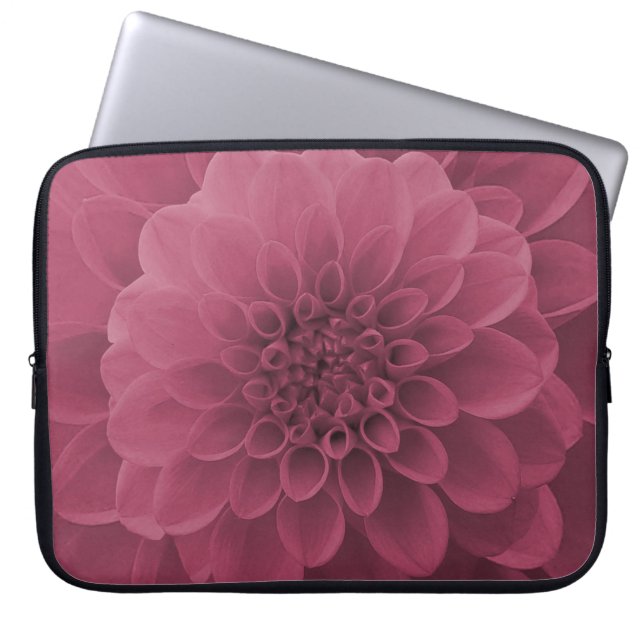 Pink Dahlia Laptop Sleeve (Voorkant)