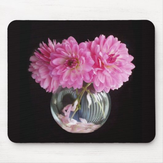 Pink Dahlia Mousepad Muismat (Voorkant)