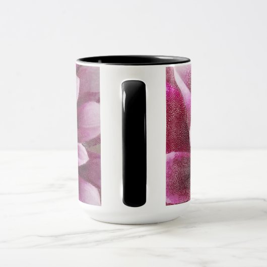 Pink Dahlia mug Mok (Handvat)