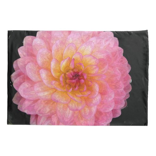 Pink Dahlia Pillowcase Kussensloop (Achterkant)