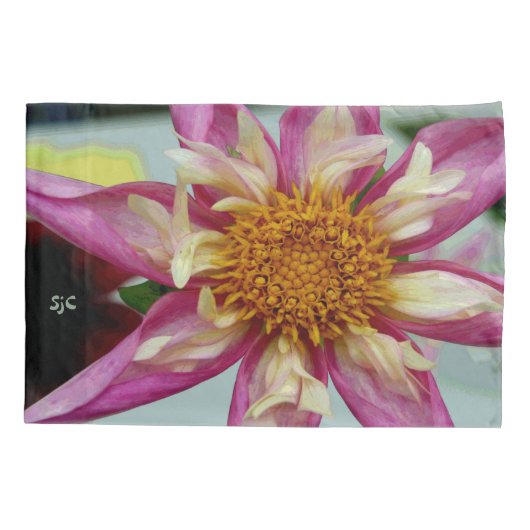 Pink Dahlia Pillowcase Kussensloop (Achterkant)