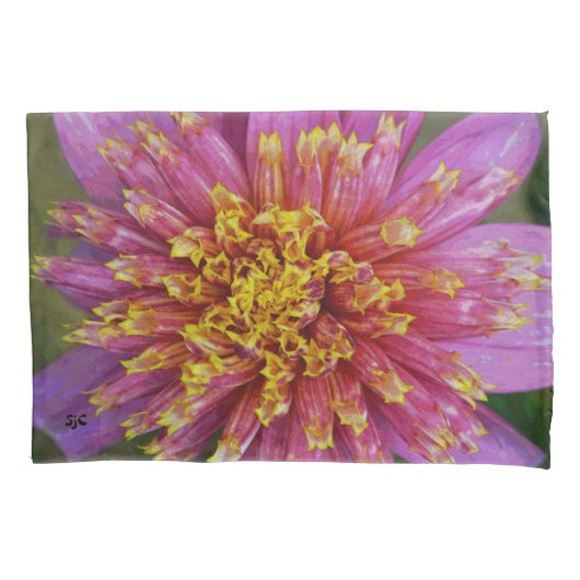 Pink Dahlia Pillowcase Kussensloop (Voorkant)