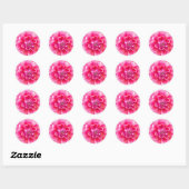 Pink Dahlia Ronde Sticker (Vel)