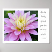 Pink Dahlia Rumi Quote Poster (Voorkant)