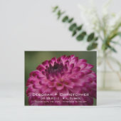 Pink Dahlia · Save the Date Briefkaart (Staand voorkant)