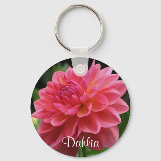 Pink Dahlia Sleutelhanger (Voorkant)