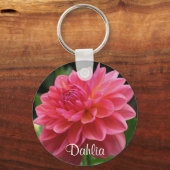 Pink Dahlia Sleutelhanger (Voorkant)