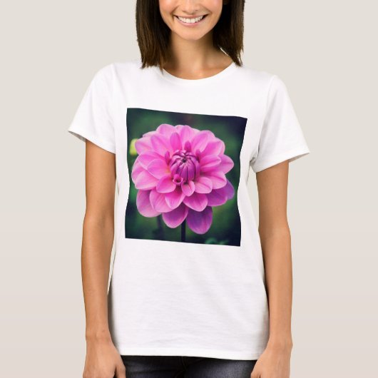 Pink Dahlia T-shirt (Voorkant)