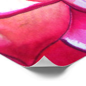 Pink Dahlia waterverf fine art poster (Hoek)