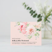 Pink Dahlia We hebben New House verplaatst Briefkaart (Staand voorkant)