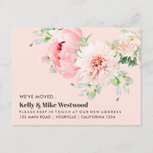 Pink Dahlia We hebben New House verplaatst Briefkaart