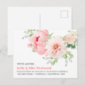 Pink Dahlia We hebben New House verplaatst Briefkaart (Voorkant / Achterkant)