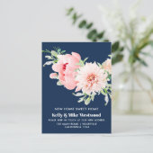 Pink Dahlia We hebben New House verplaatst Briefkaart (Staand voorkant)