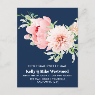 Pink Dahlia We hebben New House verplaatst Briefkaart