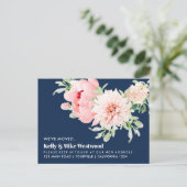 Pink Dahlia We hebben New House verplaatst Briefkaart (Staand voorkant)