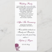 Pink,dahlia Wedding-programma Programmakaart (Achterkant)