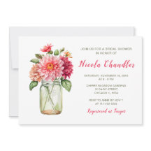 Pink Dahlias Mason Jar Vrijgezellenfeest