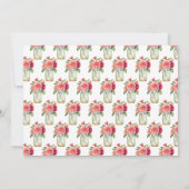 Pink Dahlias Mason Jar Vrijgezellenfeest Kaart (Achterkant)