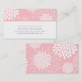Pink Dahlias Pattern Contactkaartje (Voorkant / Achterkant)
