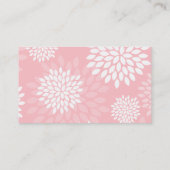 Pink Dahlias Pattern Contactkaartje (Achterkant)