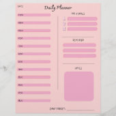 Pink Daily Planner Briefhoofd (Voorkant)