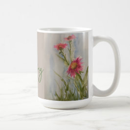 Pink Daises Coffee Mok