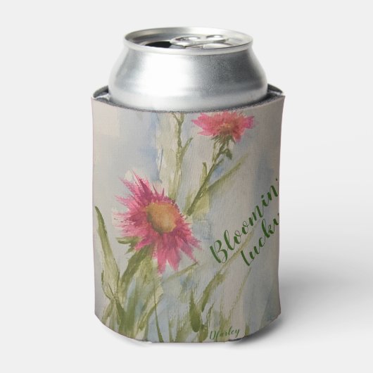 Pink Daises Koelbox Blikjeskoeler (Blikje Voorkant)