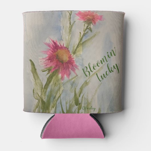 Pink Daises Koelbox Blikjeskoeler (Voorkant)