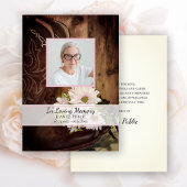 Pink Daisies Cowboy Boot Funeral Memorial Sympathi Bedankkaart