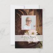 Pink Daisies Cowboy Boot Funeral Memorial Sympathi Bedankkaart (Voorkant)