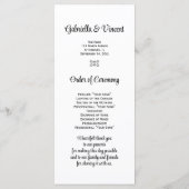 Pink Daisies Cowboy Boots country Wedding Program Programmakaart (Achterkant)