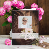 Pink Daisies Cowboy Boots Westerne begrafenis symp Bedankkaart