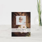 Pink Daisies Cowboy Boots Westerne begrafenis symp Bedankkaart (Voorkant)