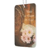 Pink Daisies Cowboy Boots Westerne bruiloft Luchtverfrisser (Links)