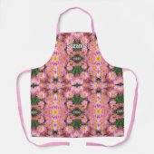 Pink Daisies en Bumble Bee gepersonaliseerd Schort (Voorkant)