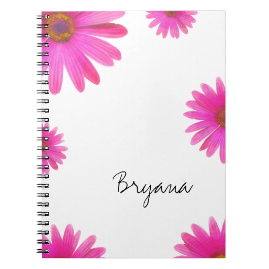 Pink Daisies Floral Daisy Elegant Chic Journal Notitieboek (Voorkant)