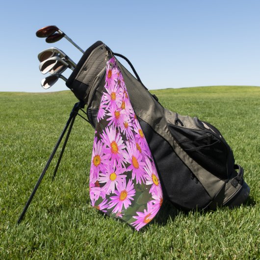 PINK DAISIES GOLFHANDDOEK (Groen)