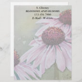 PINK DAISIES LETTERHEAD GEPERSONALISEERD BRIEFHOOFD (Voorkant / Achterkant)